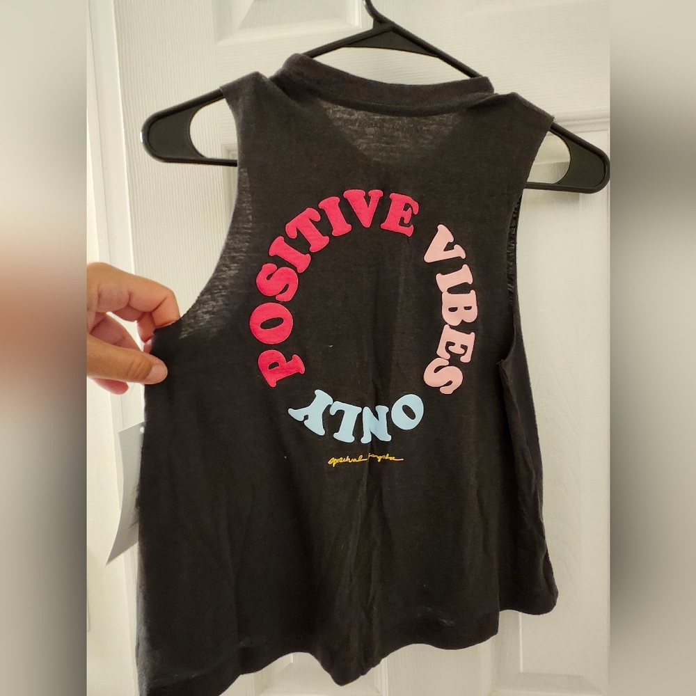 Spiritual Gangster Positive Vibes Only Crop Top NWT. Size XSmall.
